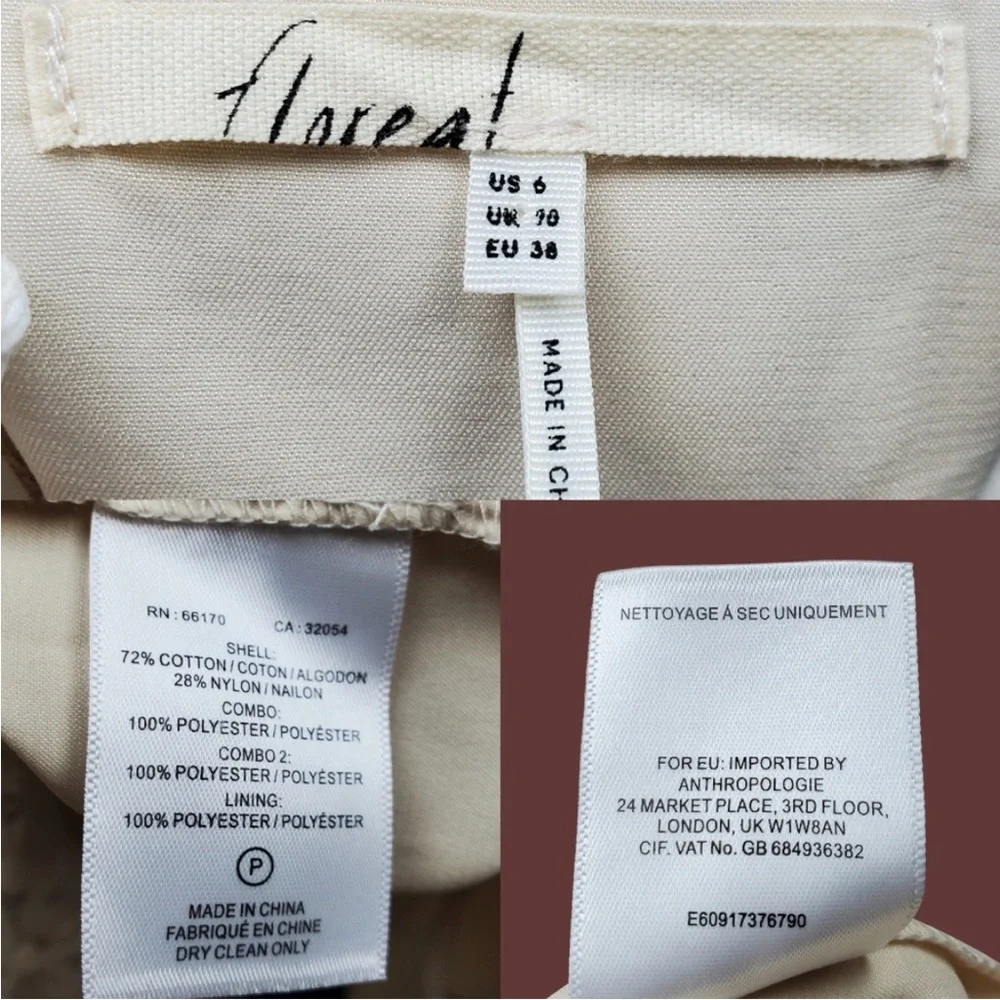 Anthropologie Floreat Manon sleeveless ivory lace shift dress size 6 - Picture 7 of 7
